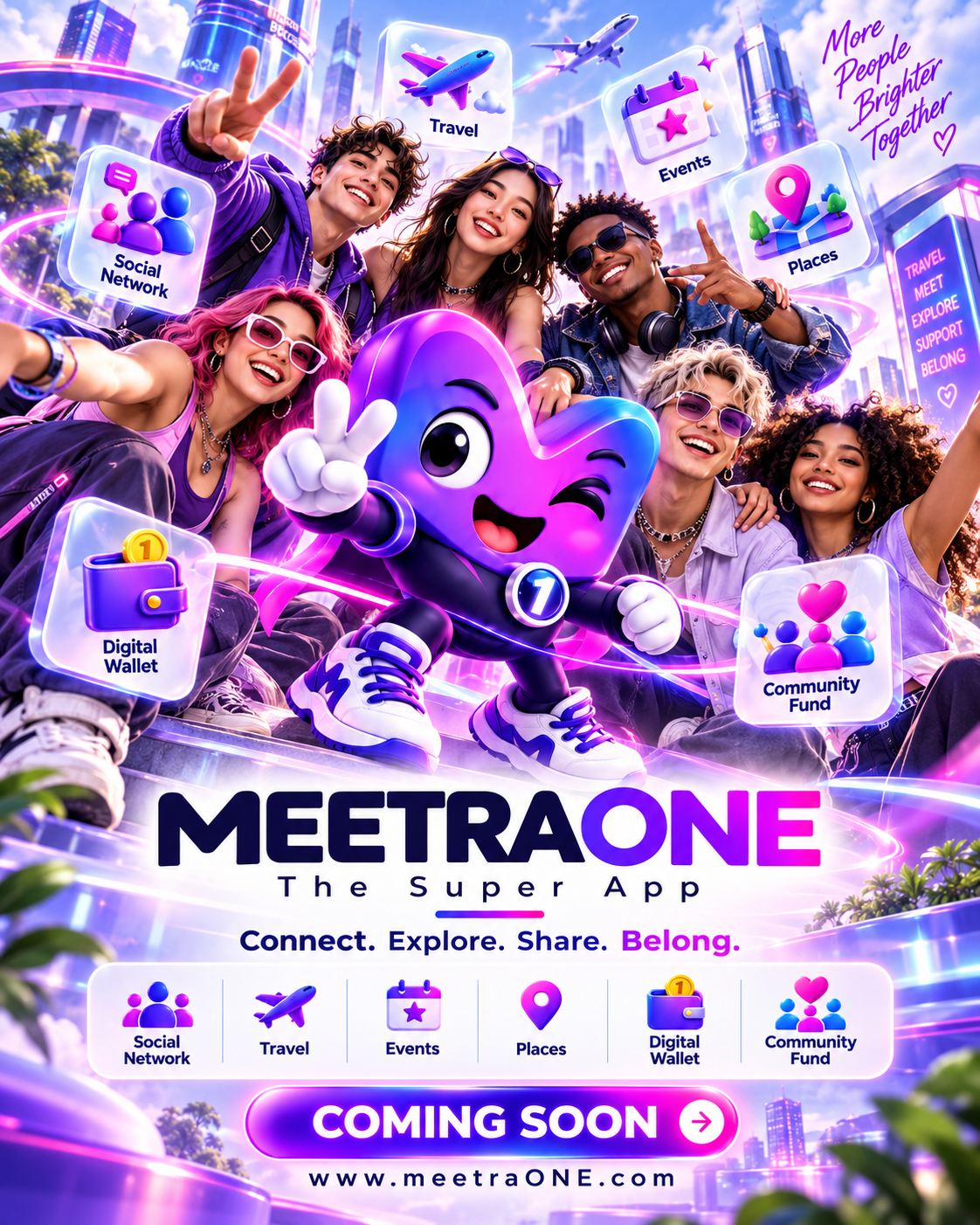 Meetra One community, mascot and super-app features